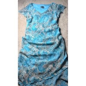 Y2K Believe Womens B Chiffon Ruffle Hem Dress Size 8 Garden party Fairycore
